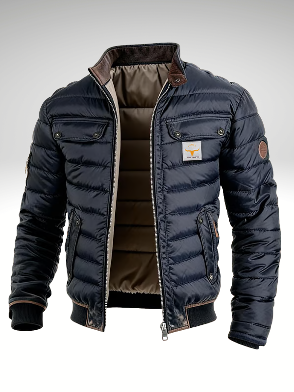 Everett | Vintage Utility Jacket with Contrast Collar