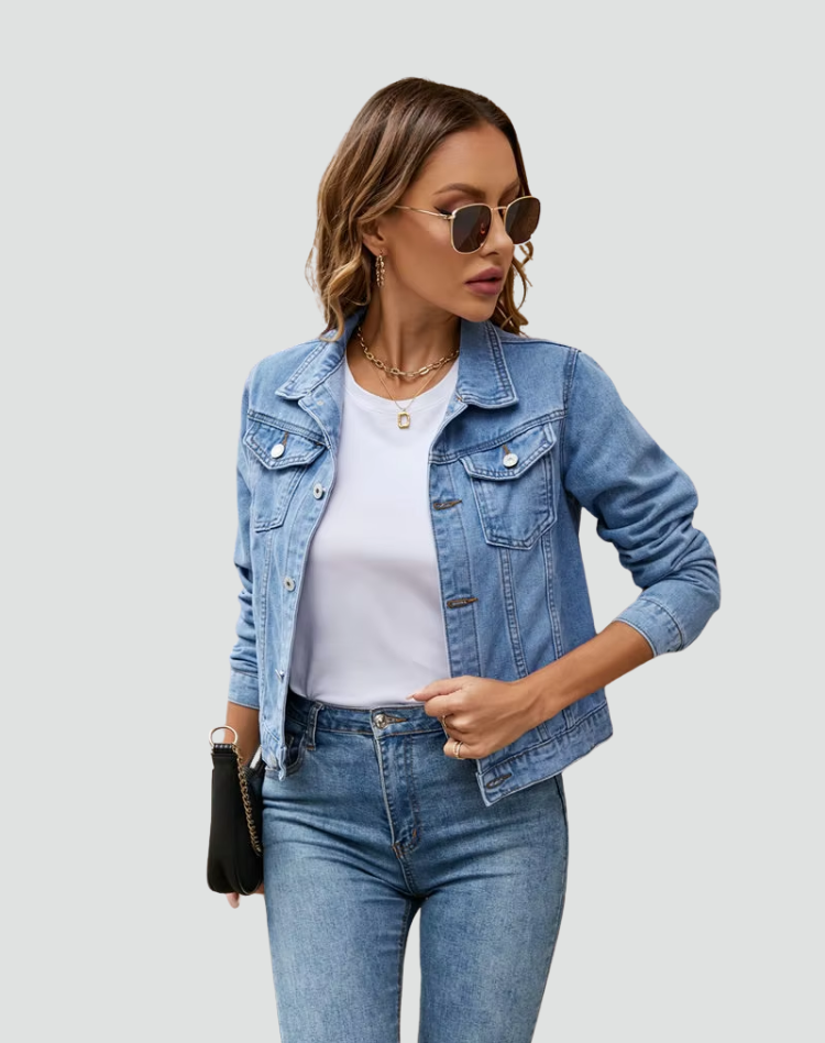 Marin | Timeless Women's Denim Jacket with Button Closure and Practical Pockets