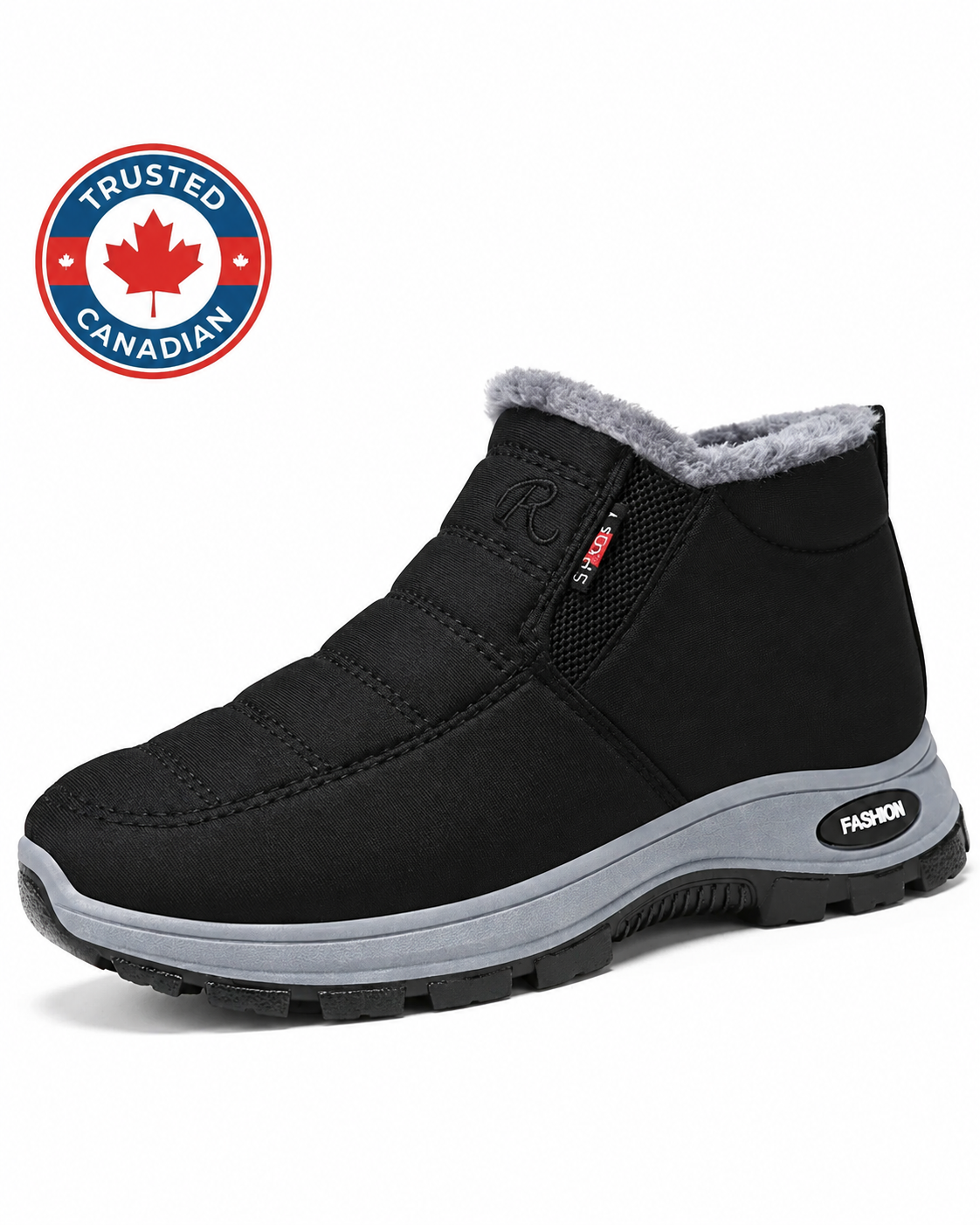 Women’s Quilted Slip-On Black Ankle Boots