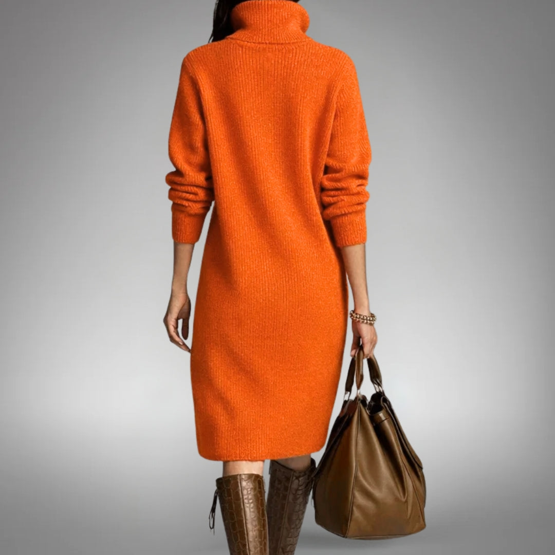 Celeste | Button-Collar Sweater Dress