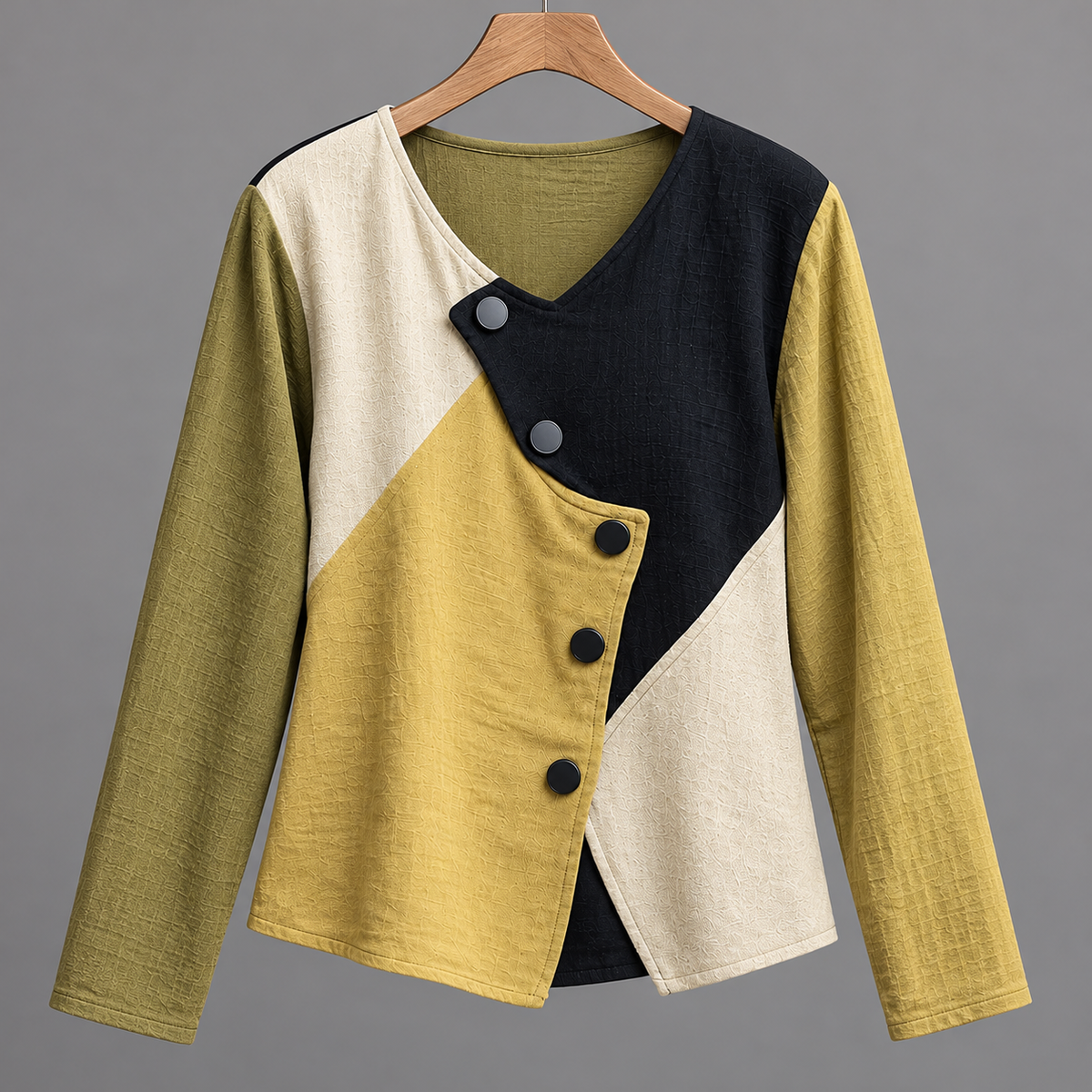 Eliza™ | Stylish Asymmetric Colorblock Top
