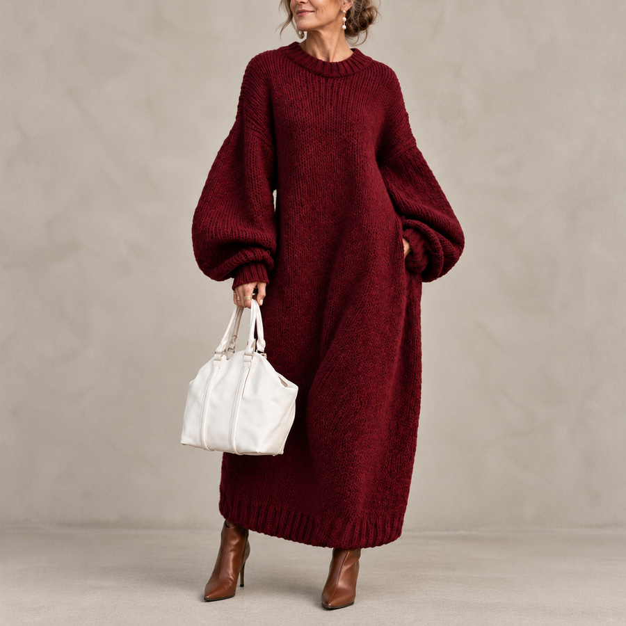 Adara Women's Oversized Knit Maxi Dress