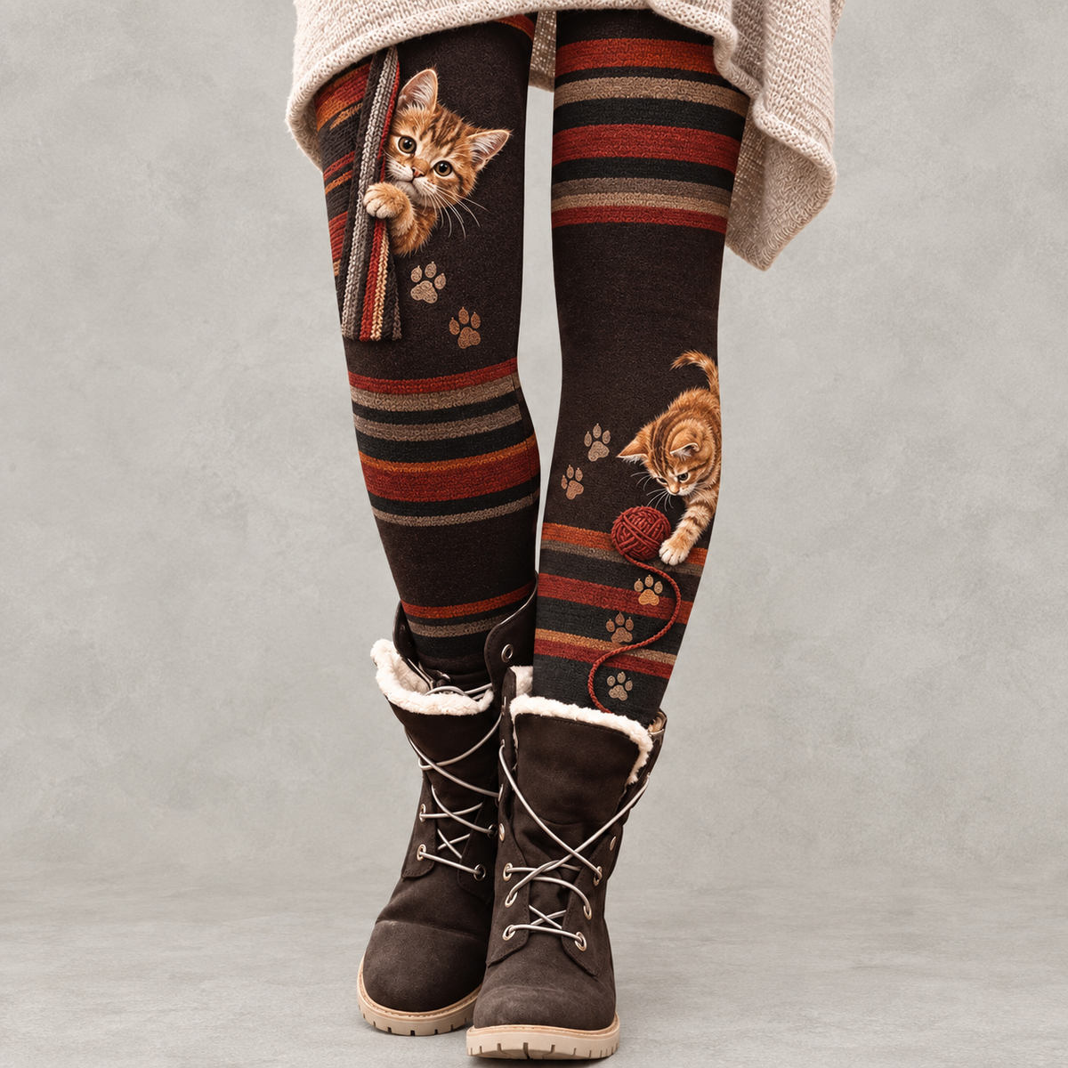 Cat Print Leggings