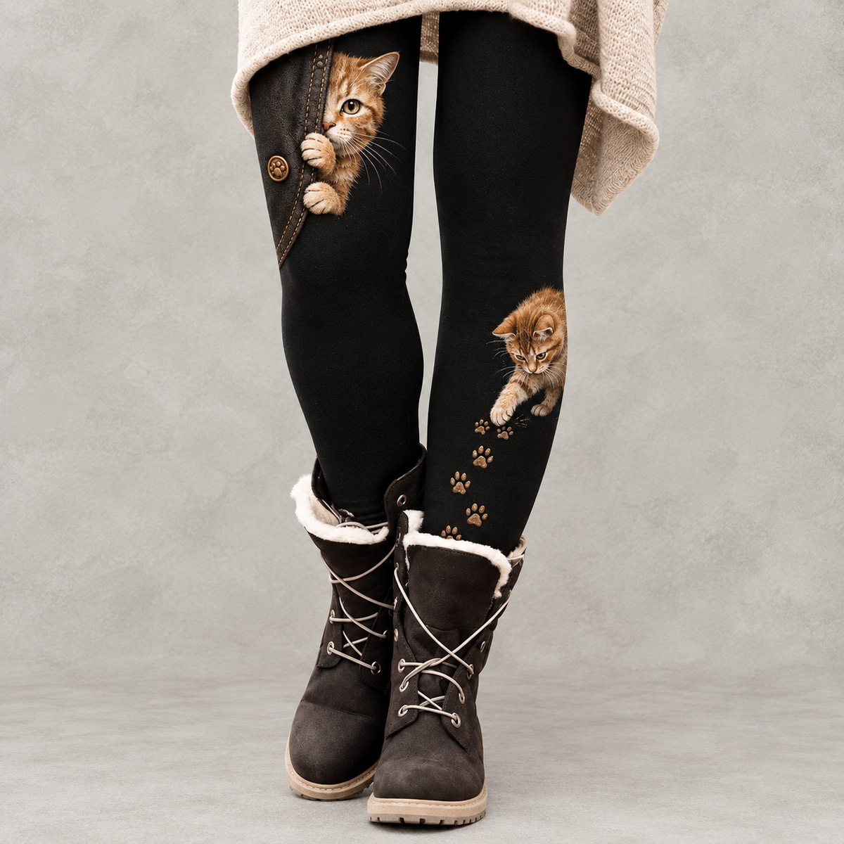 Cat Print Leggings
