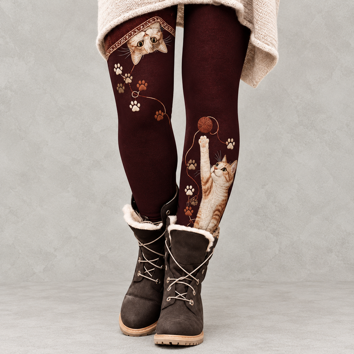 Cat Print Leggings