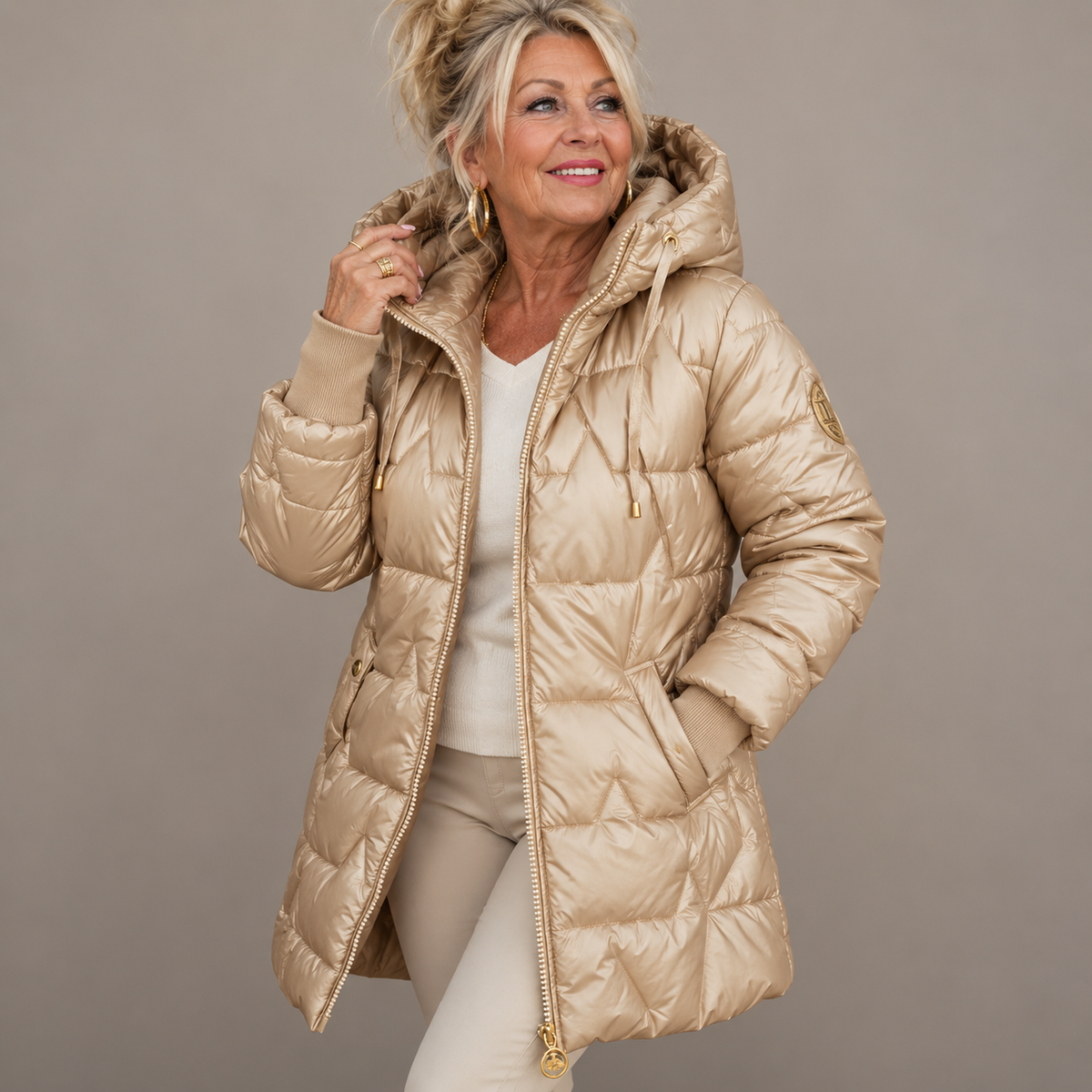 Astrid - Quilted Hooded Coat
