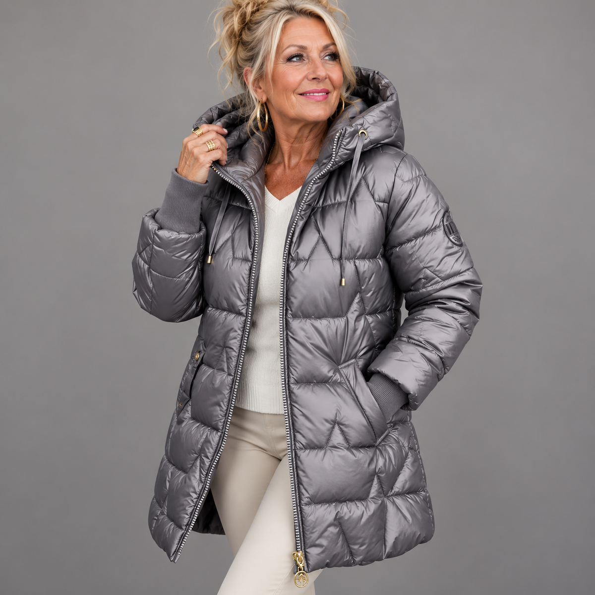 Astrid - Quilted Hooded Coat