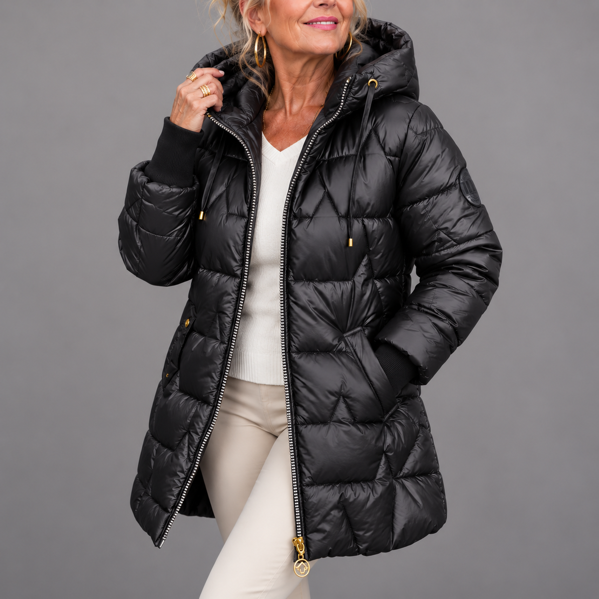Astrid - Quilted Hooded Coat