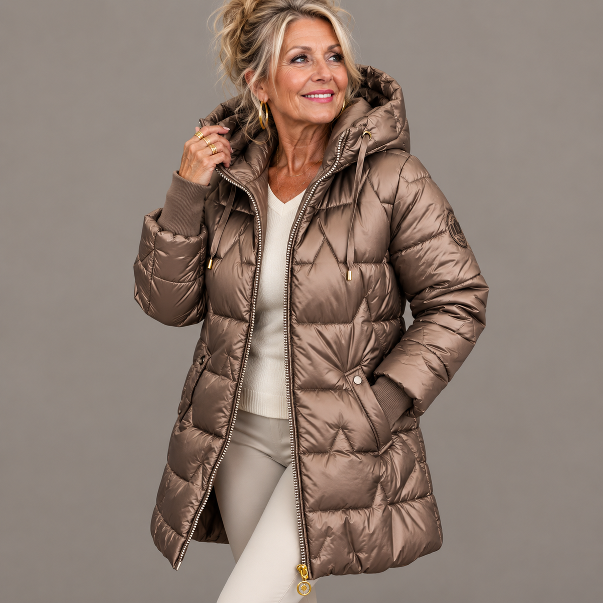 Astrid - Quilted Hooded Coat