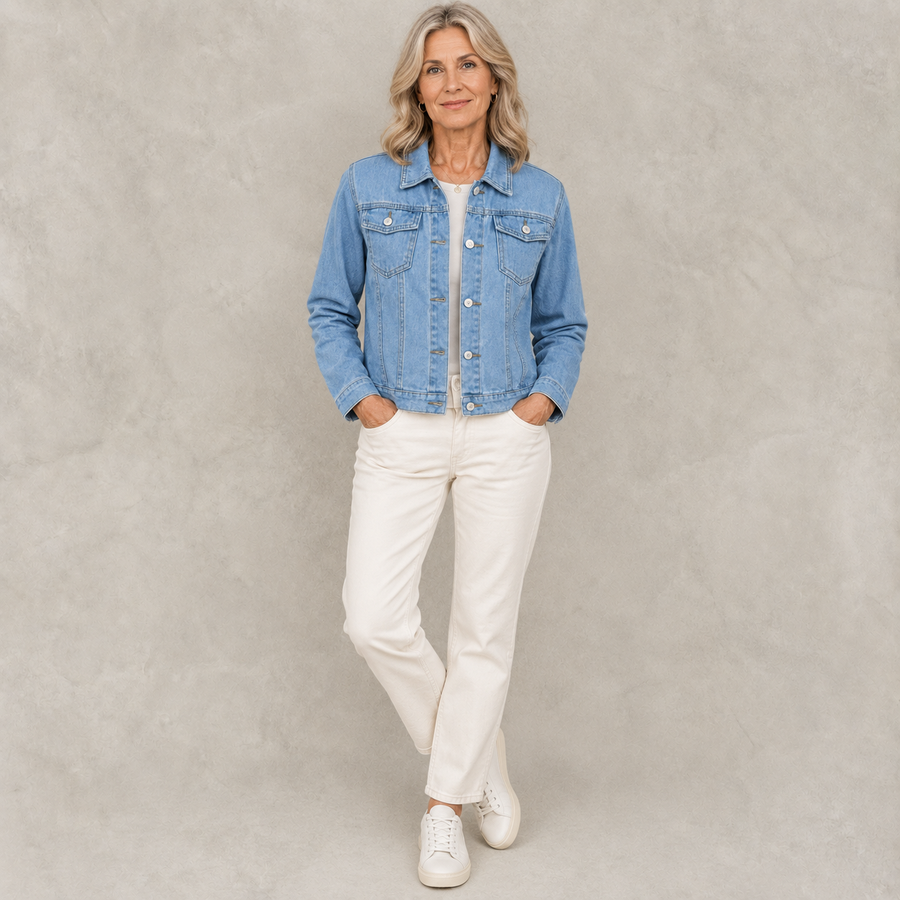 Marin | Timeless Women's Denim Jacket with Button Closure and Practical Pockets