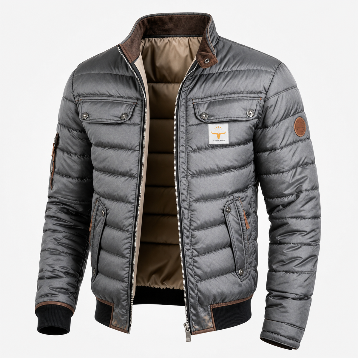 Everett | Vintage Utility Jacket with Contrast Collar