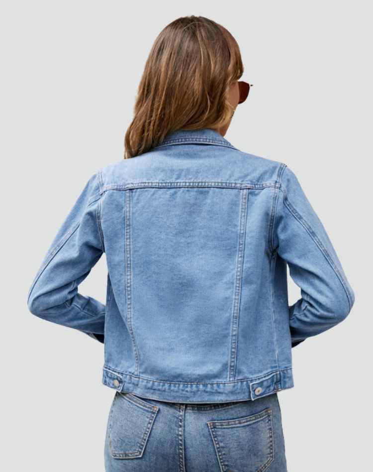 Marin | Timeless Women's Denim Jacket with Button Closure and Practical Pockets