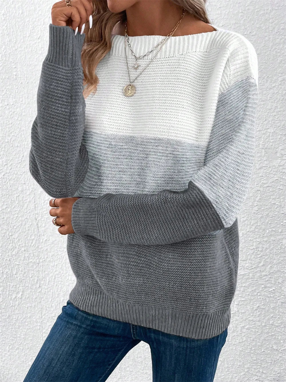 Nancy | Knitted Patchwork Sweater