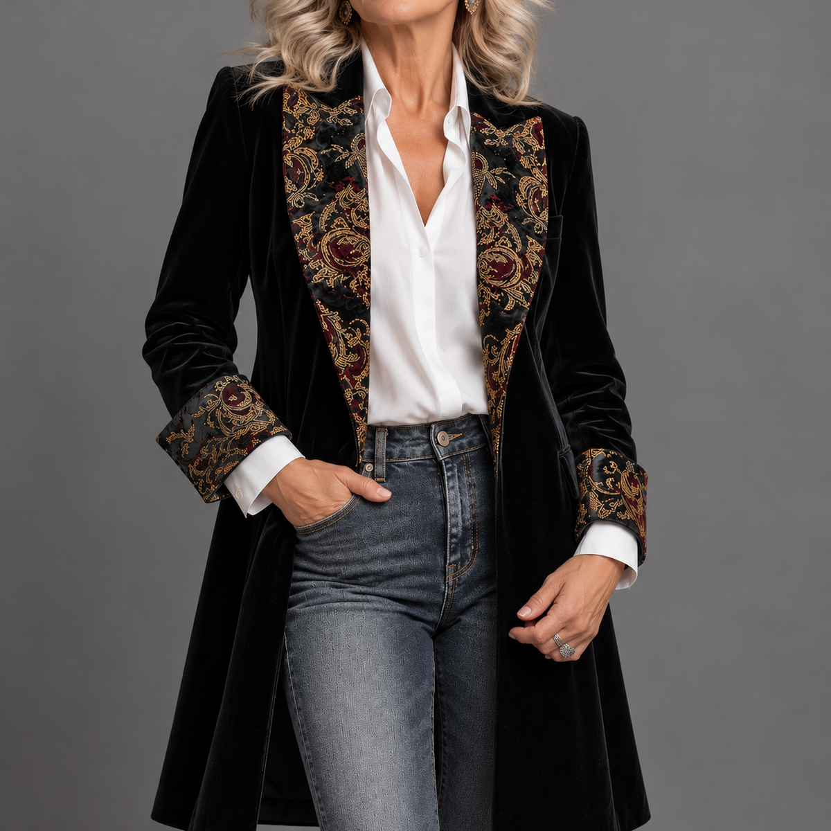 Women’s Baroque Trim Tailored Blazer