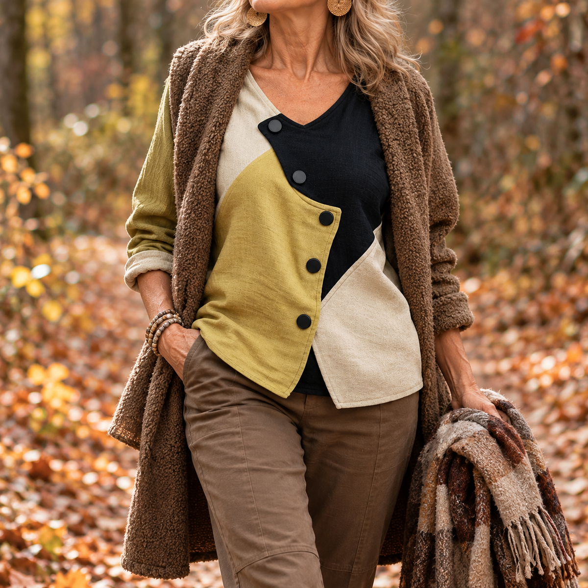 Eliza™ | Stylish Asymmetric Colorblock Top