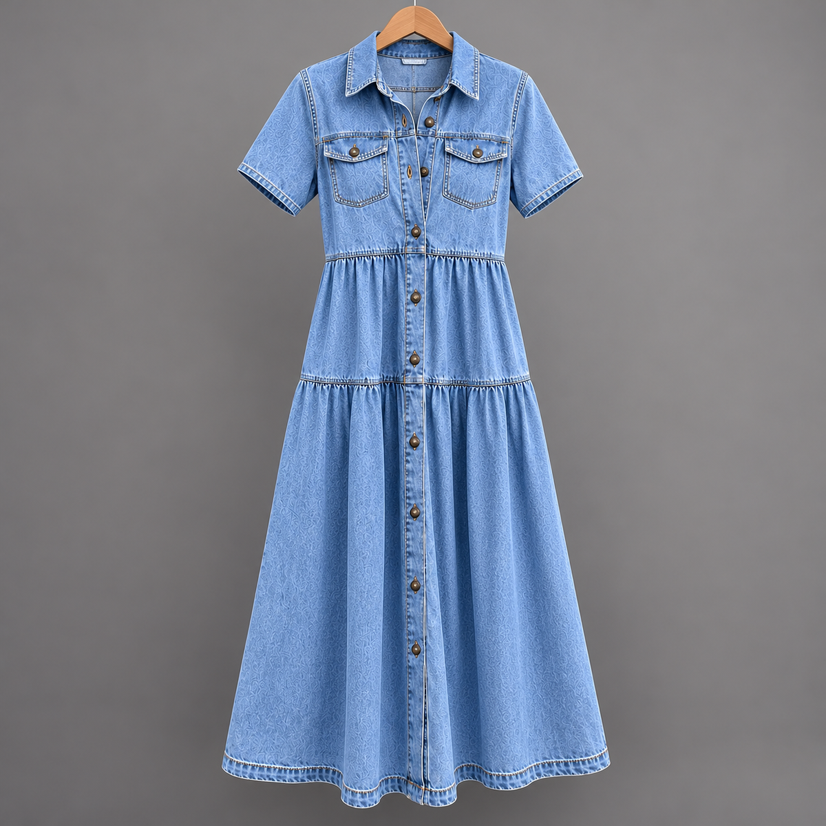 Grace | Belly-covering Midi Dress with Buttons