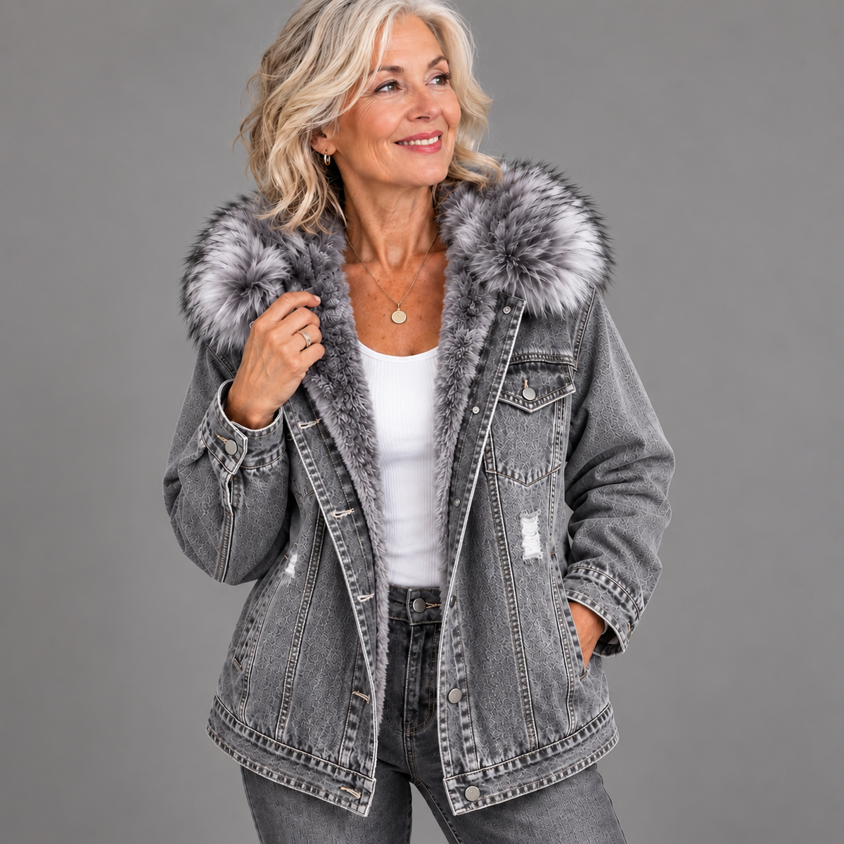 Honora | Cozy Fleece-Lined Denim Jacket