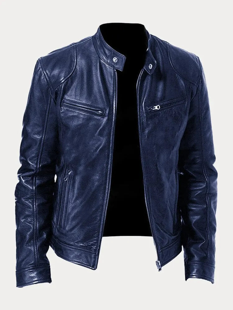 Victor | Sleek Leather Biker Jacket