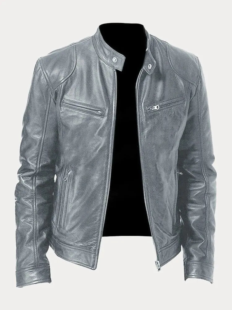 Victor | Sleek Leather Biker Jacket