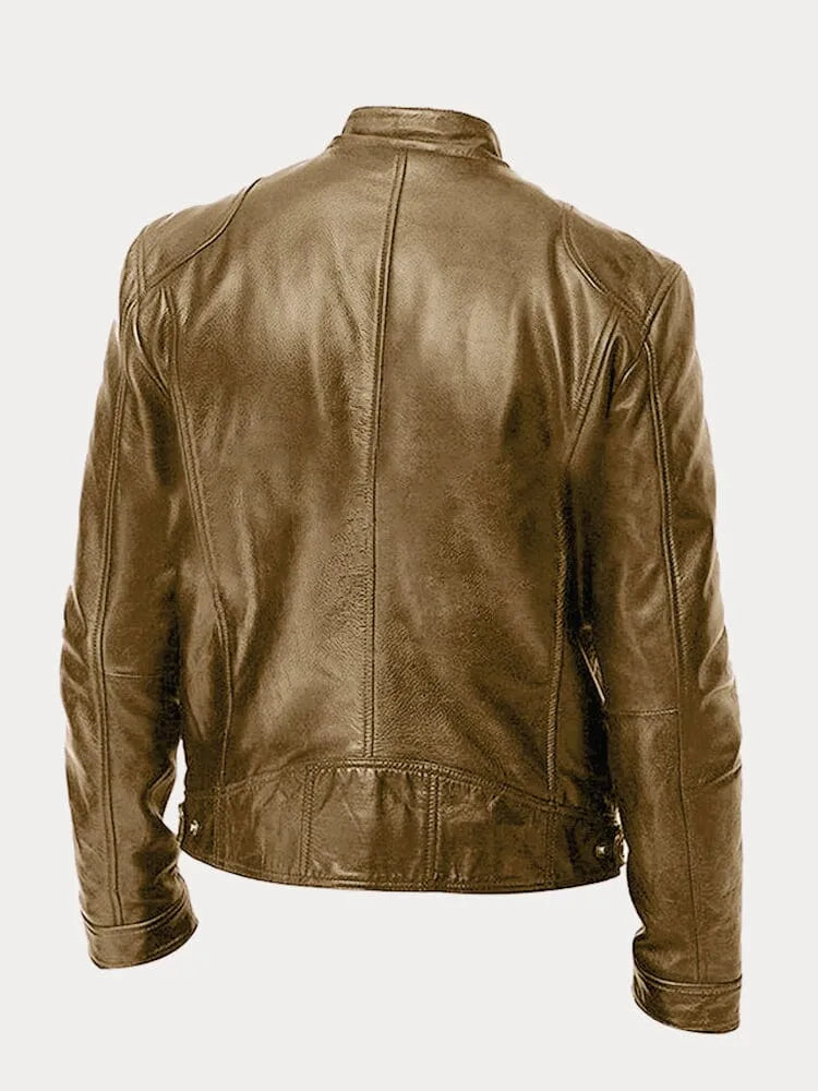 Victor | Sleek Leather Biker Jacket