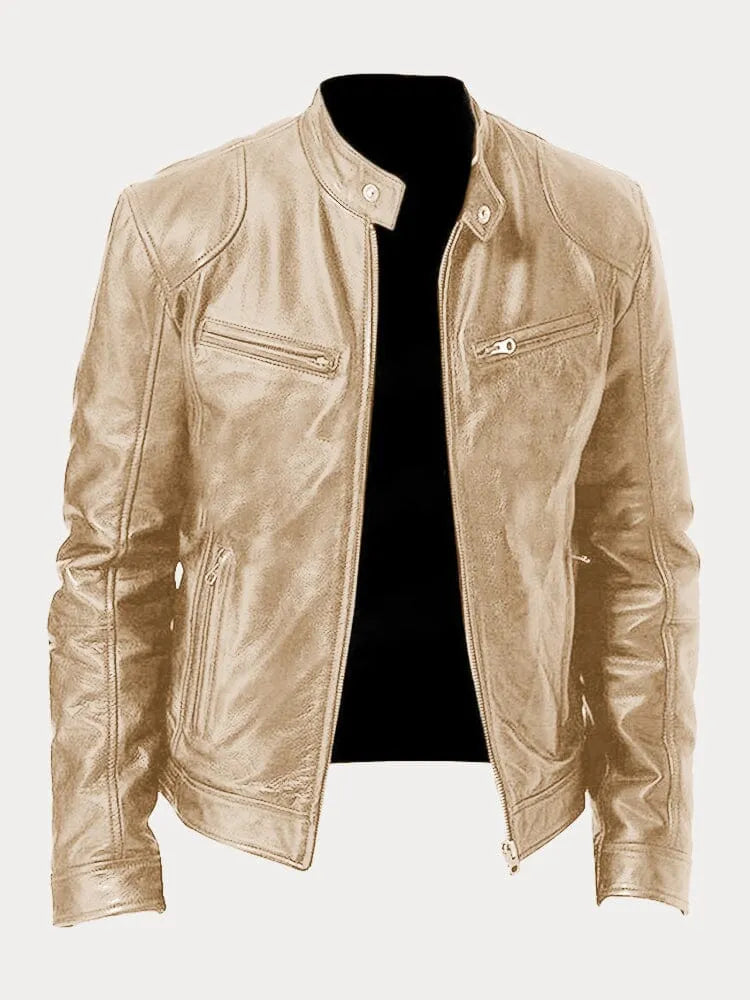 Victor | Sleek Leather Biker Jacket