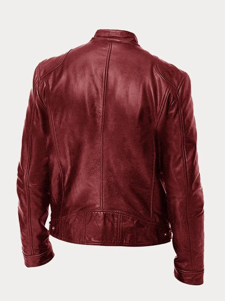 Victor | Sleek Leather Biker Jacket