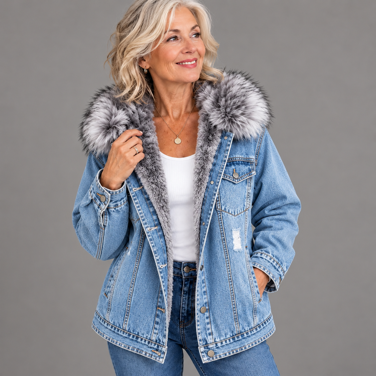 Honora | Cozy Fleece-Lined Denim Jacket