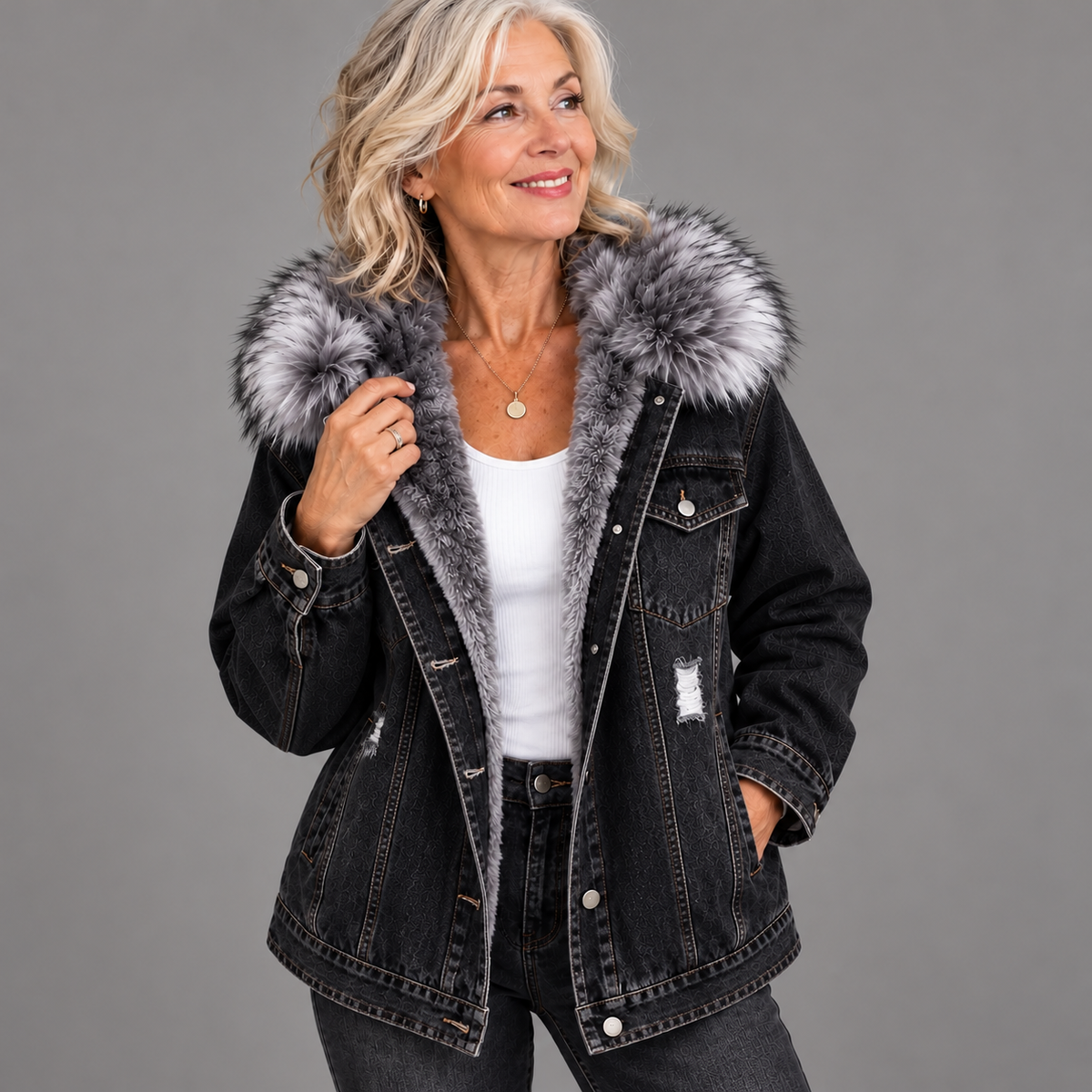Honora | Cozy Fleece-Lined Denim Jacket
