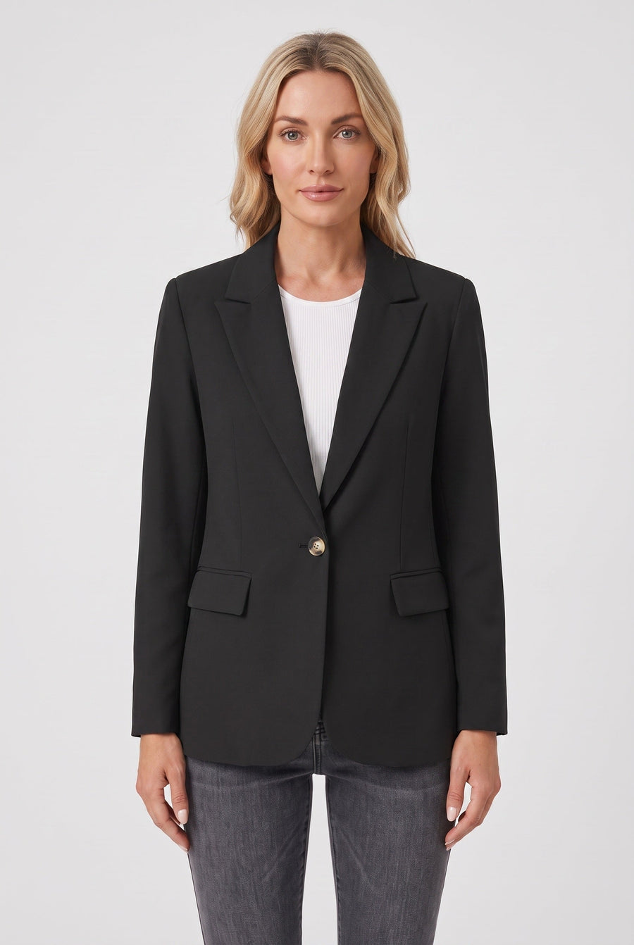 Women’s Blazer | Single-Breasted with Flap Pockets