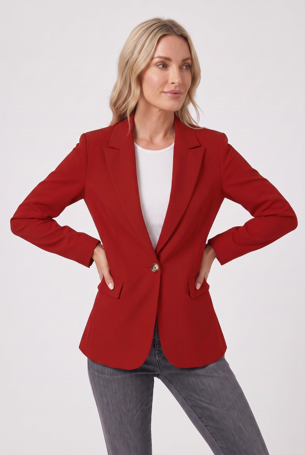 Women’s Blazer | Single-Breasted with Flap Pockets