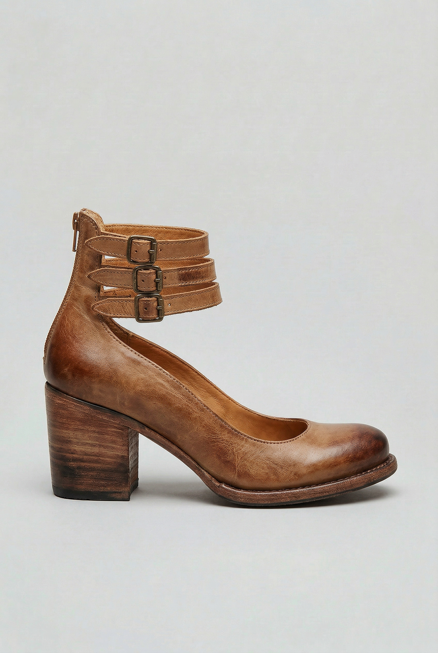 Women’s Boots | Block Heel with Buckle Straps