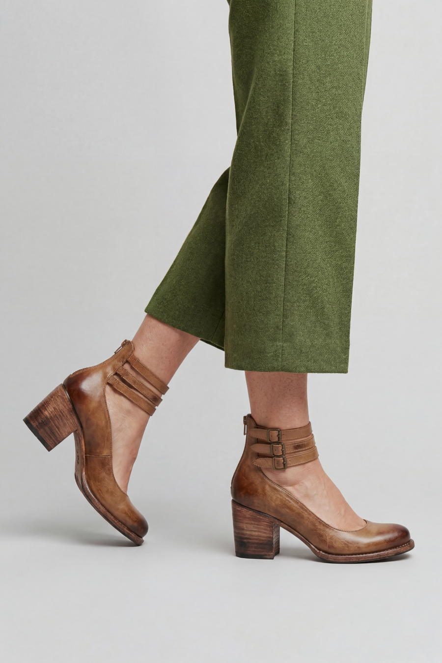 Women’s Boots | Block Heel with Buckle Straps