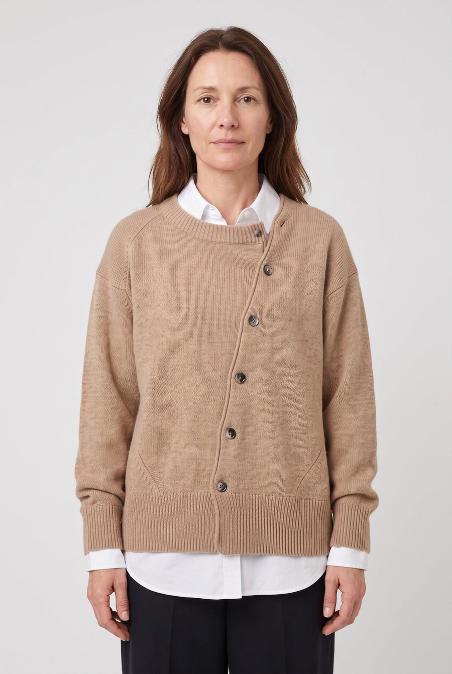 Women's Cardigan | Button-Front Drop Shoulder