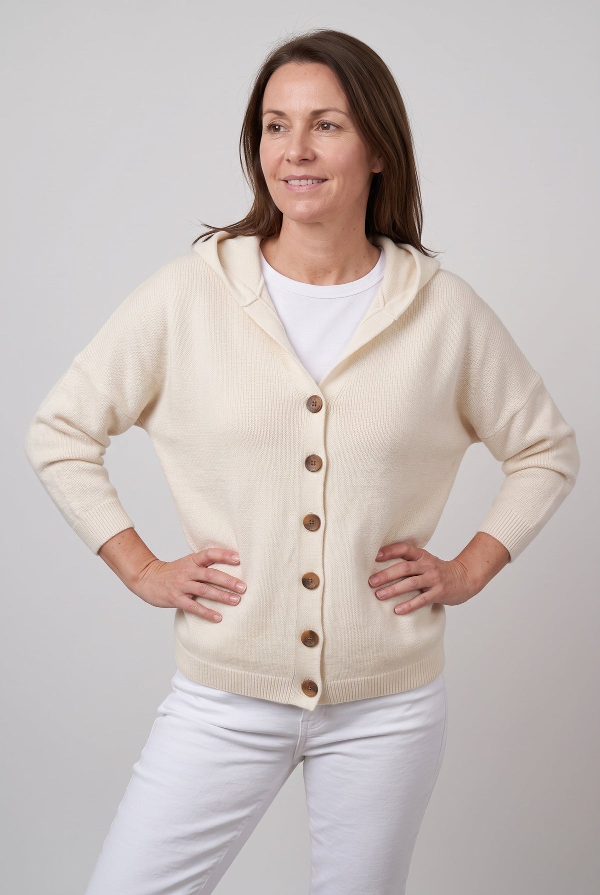 Women's Cardigan | Hooded Button Front
