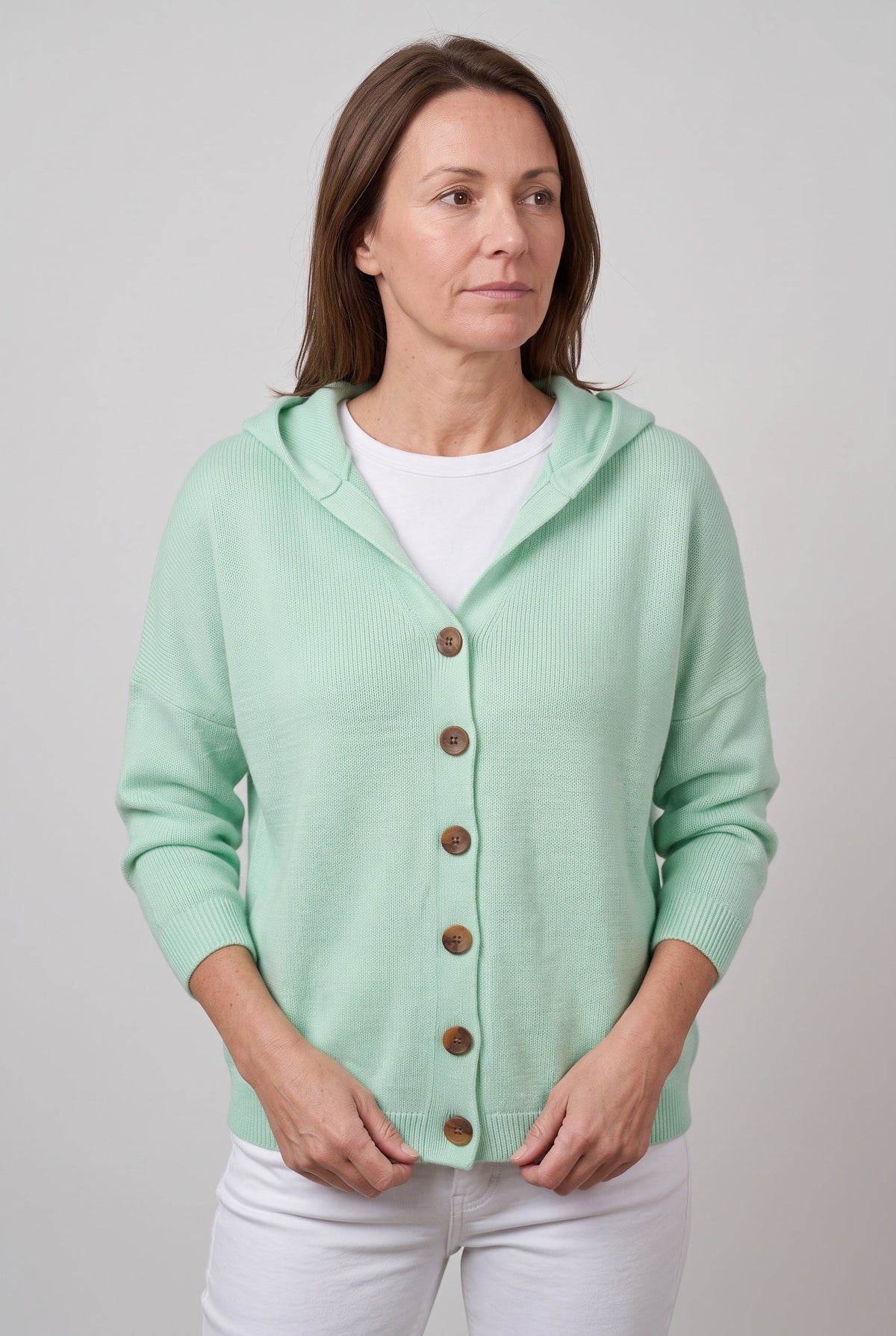 Women's Cardigan | Hooded Button Front