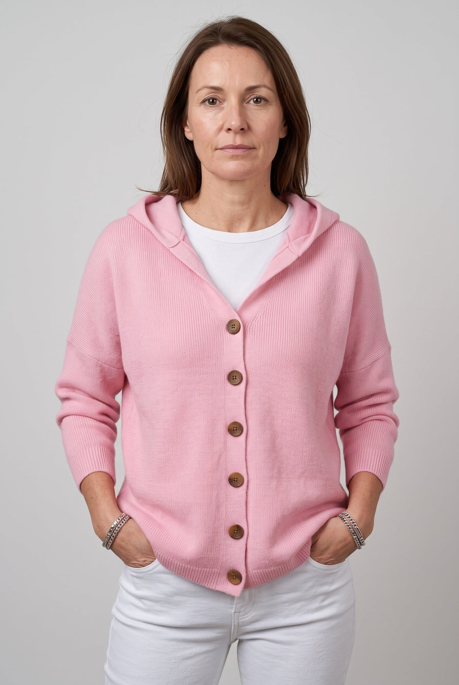 Women's Cardigan | Hooded Button Front