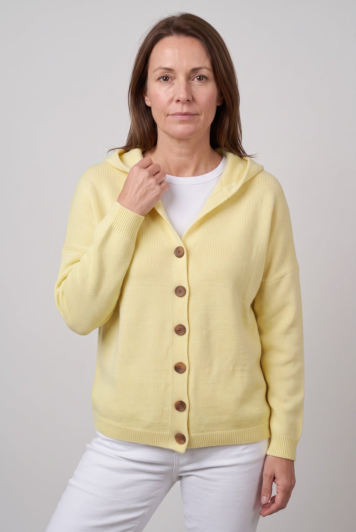 Women's Cardigan | Hooded Button Front