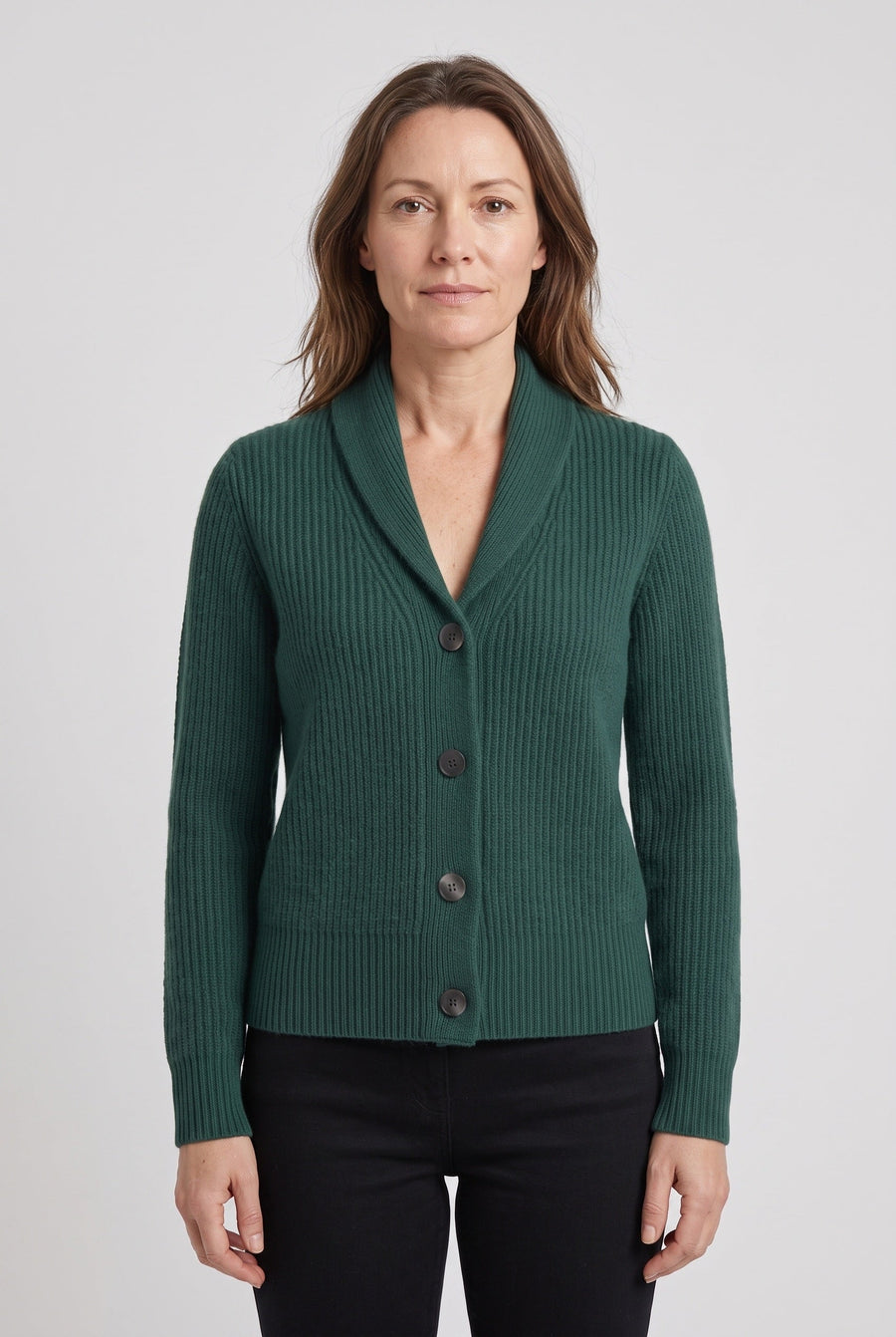 Women's Cardigan | Lapel Collar Button Front