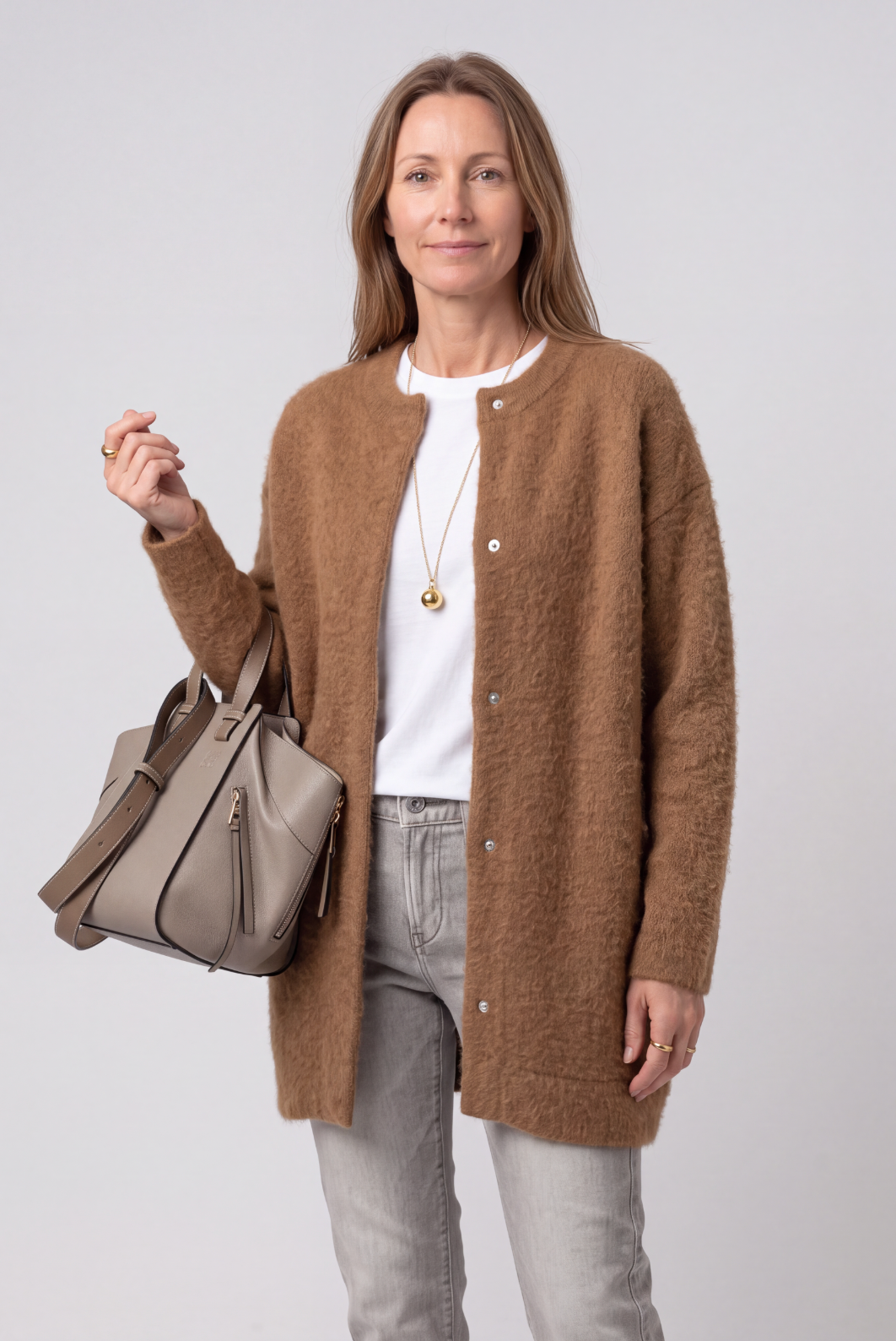 Women's Cardigan | Longline Button-Front