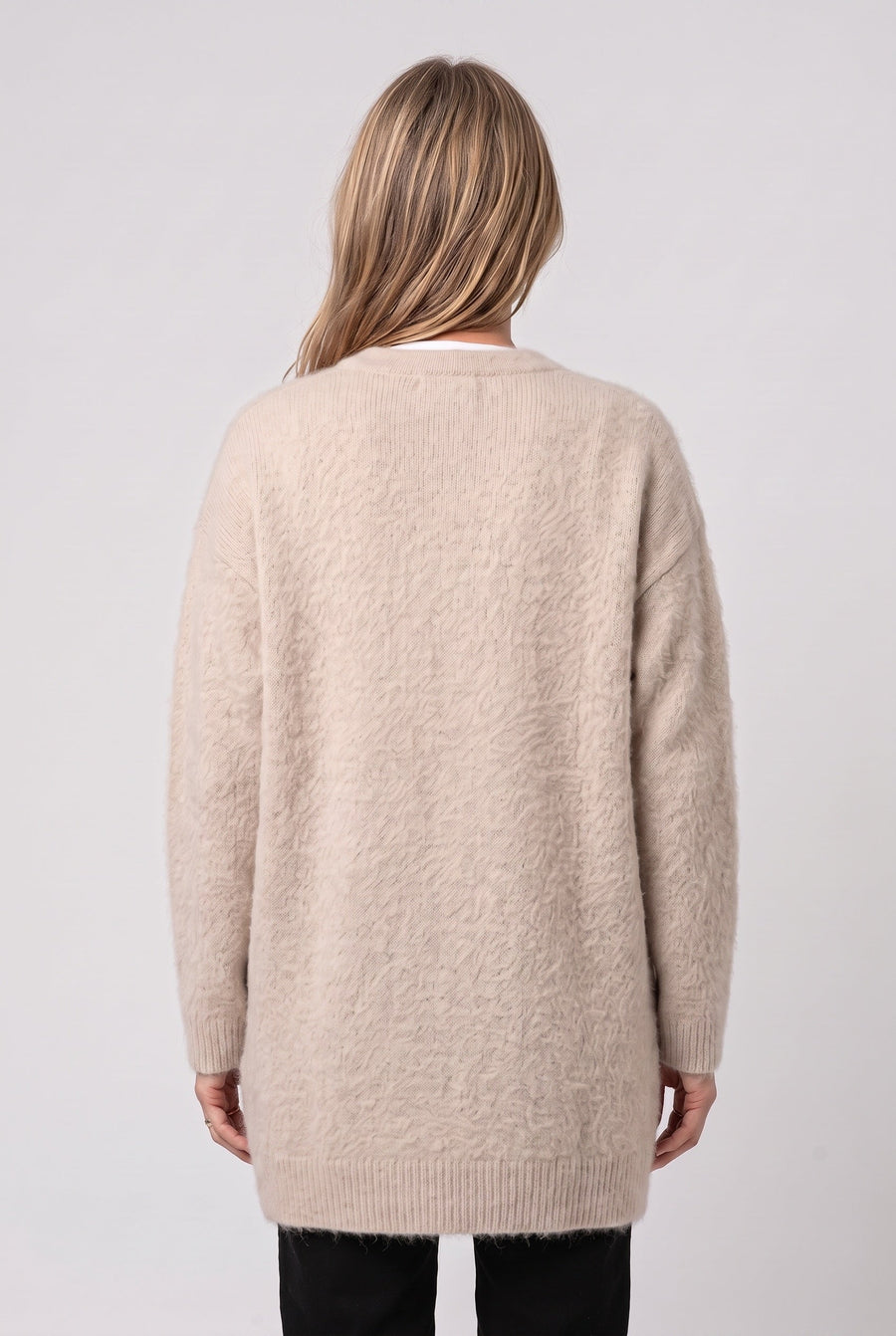 Women's Cardigan | Longline Button-Front