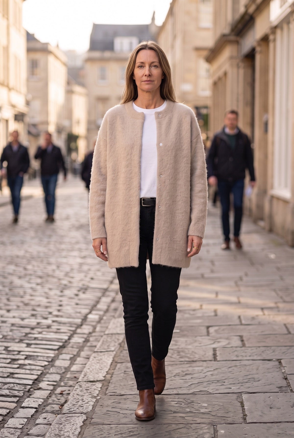 Women's Cardigan | Longline Button-Front