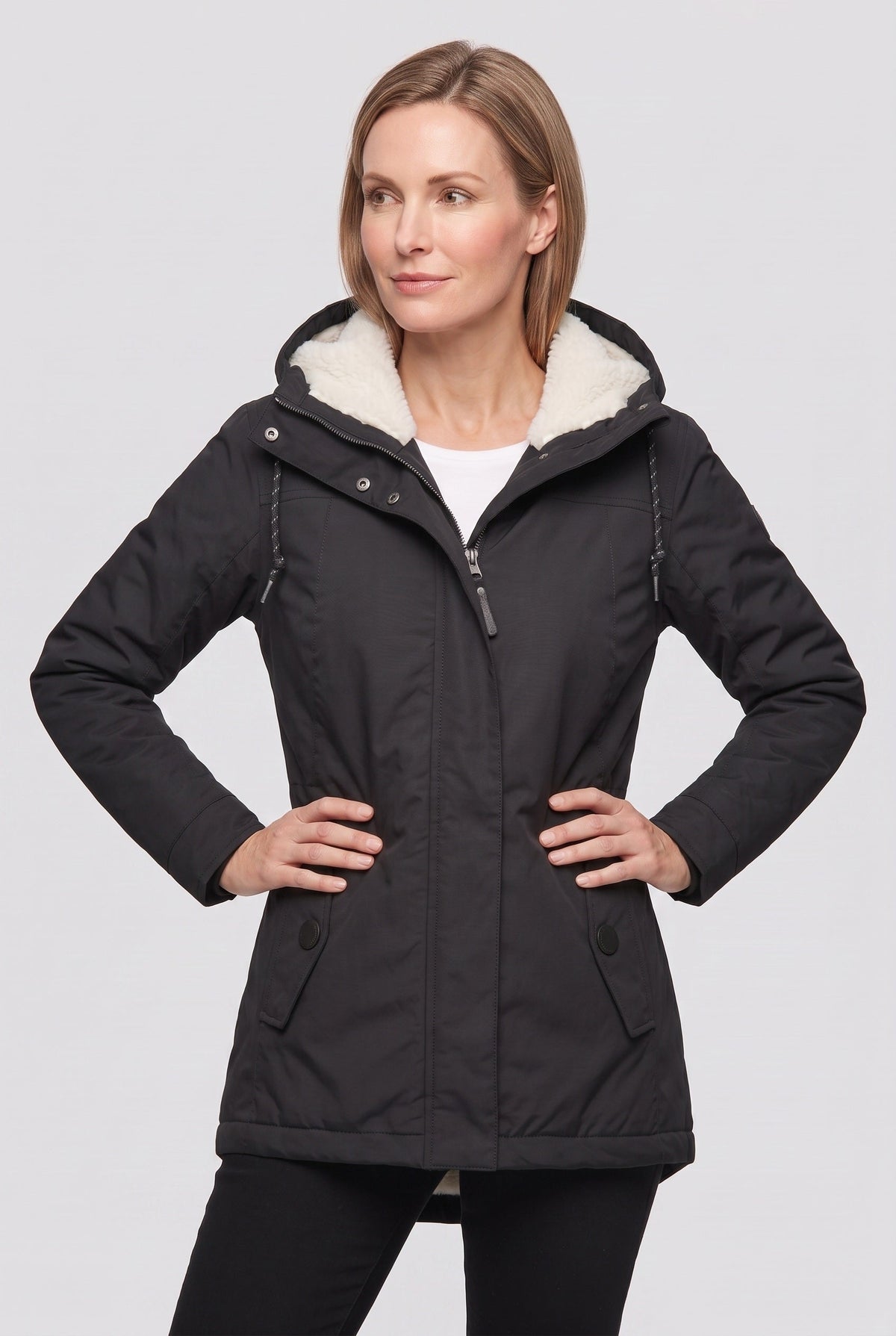 Women’s Coat | Hooded Zip Front