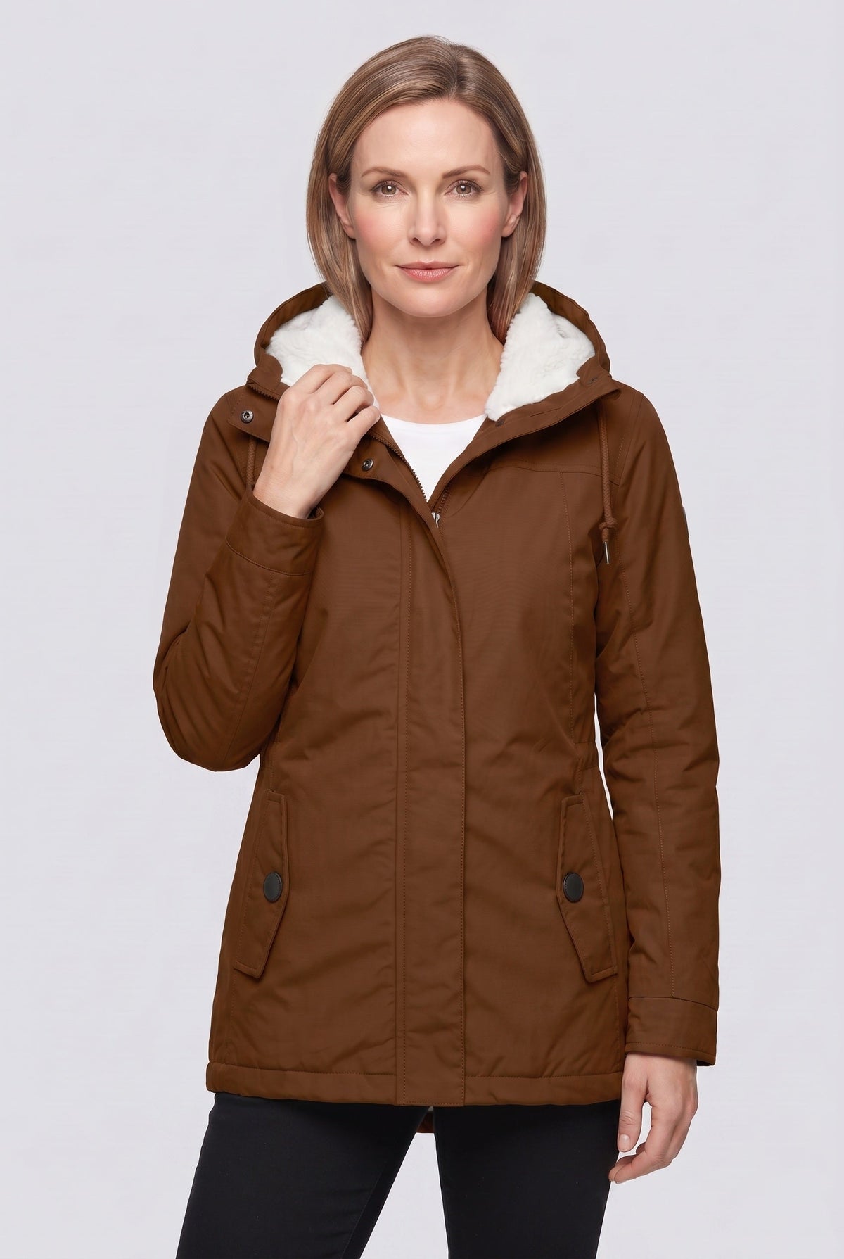 Women’s Coat | Hooded Zip Front