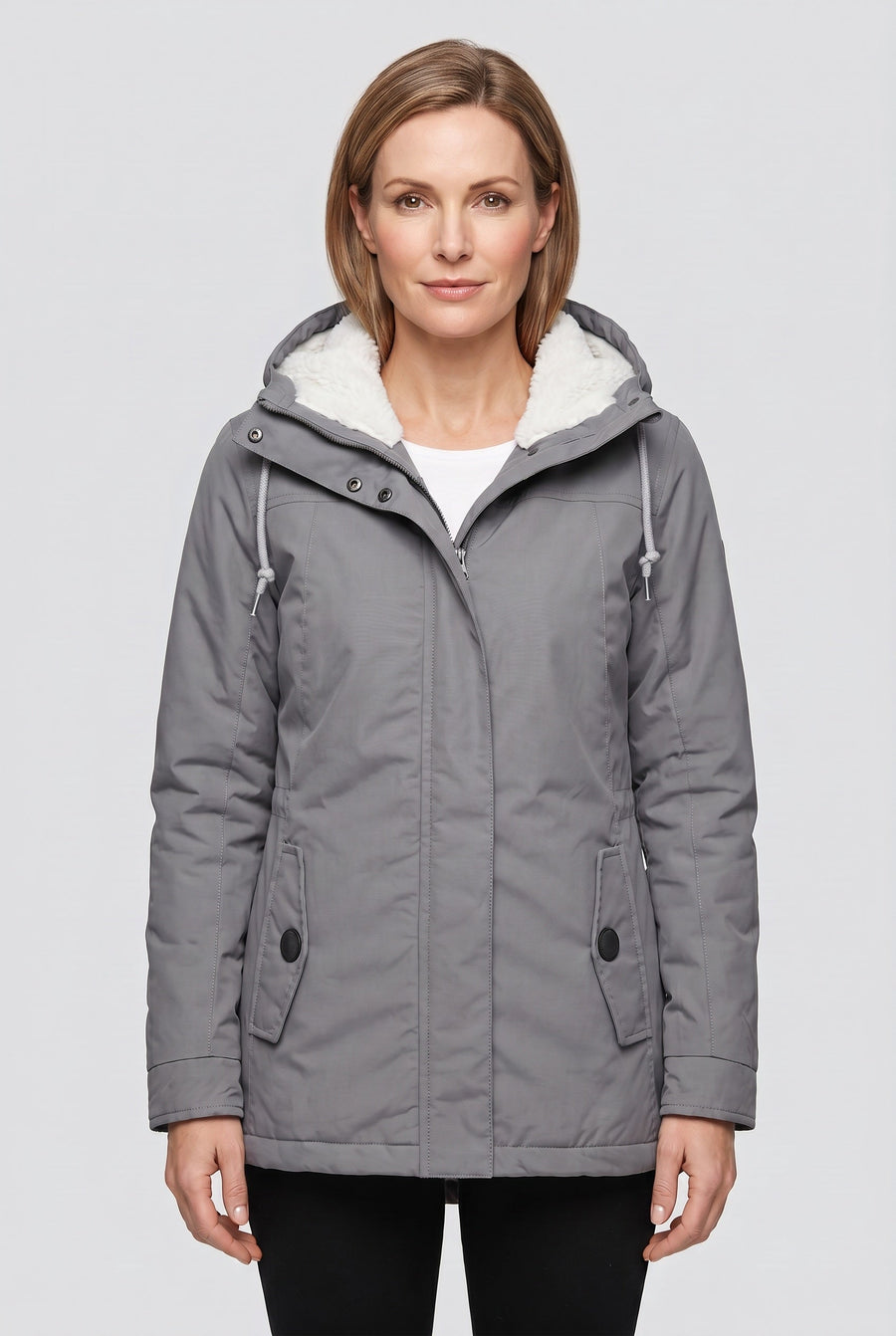 Women’s Coat | Hooded Zip Front