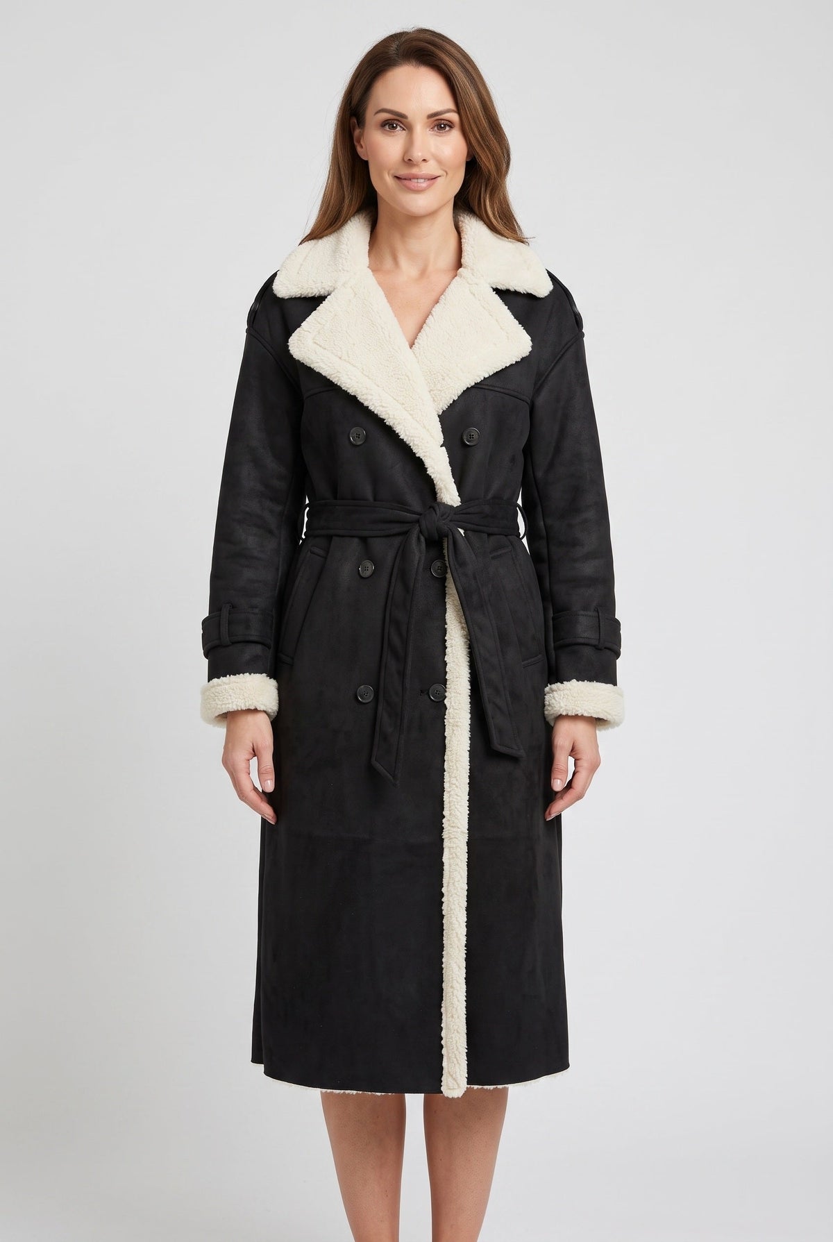 Women's Coat | Longline Aviator Belted