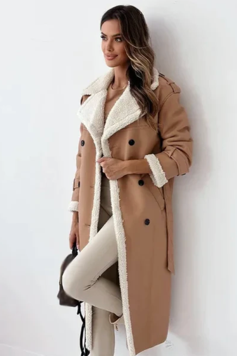 Women's Coat | Longline Aviator Belted