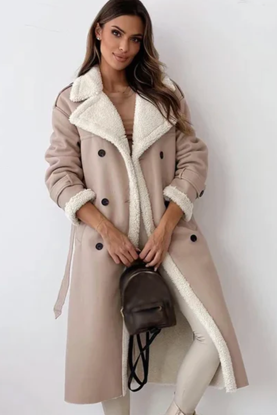 Women's Coat | Longline Aviator Belted