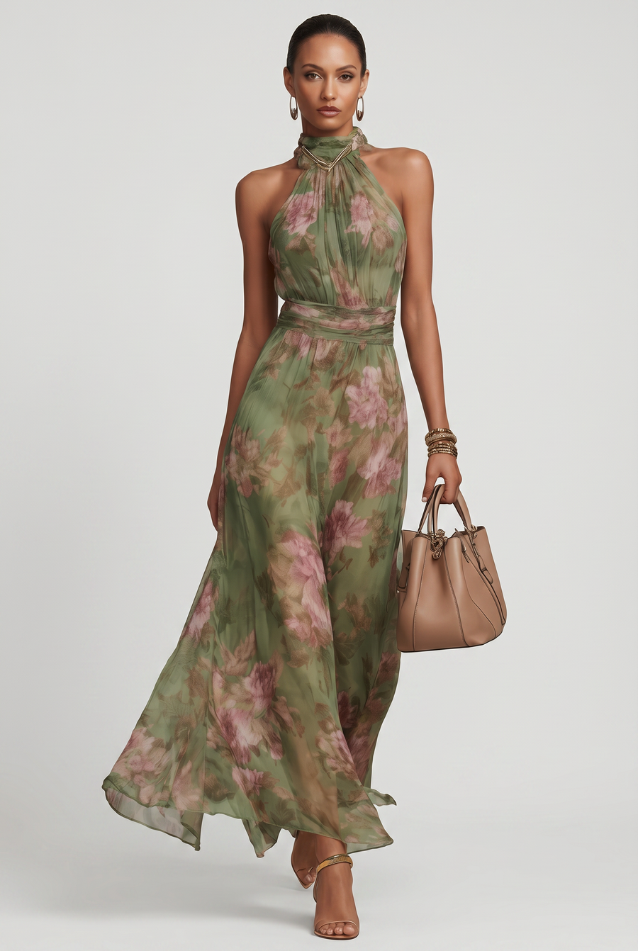 Women's Dress | Printed Summer Wrap Maxi