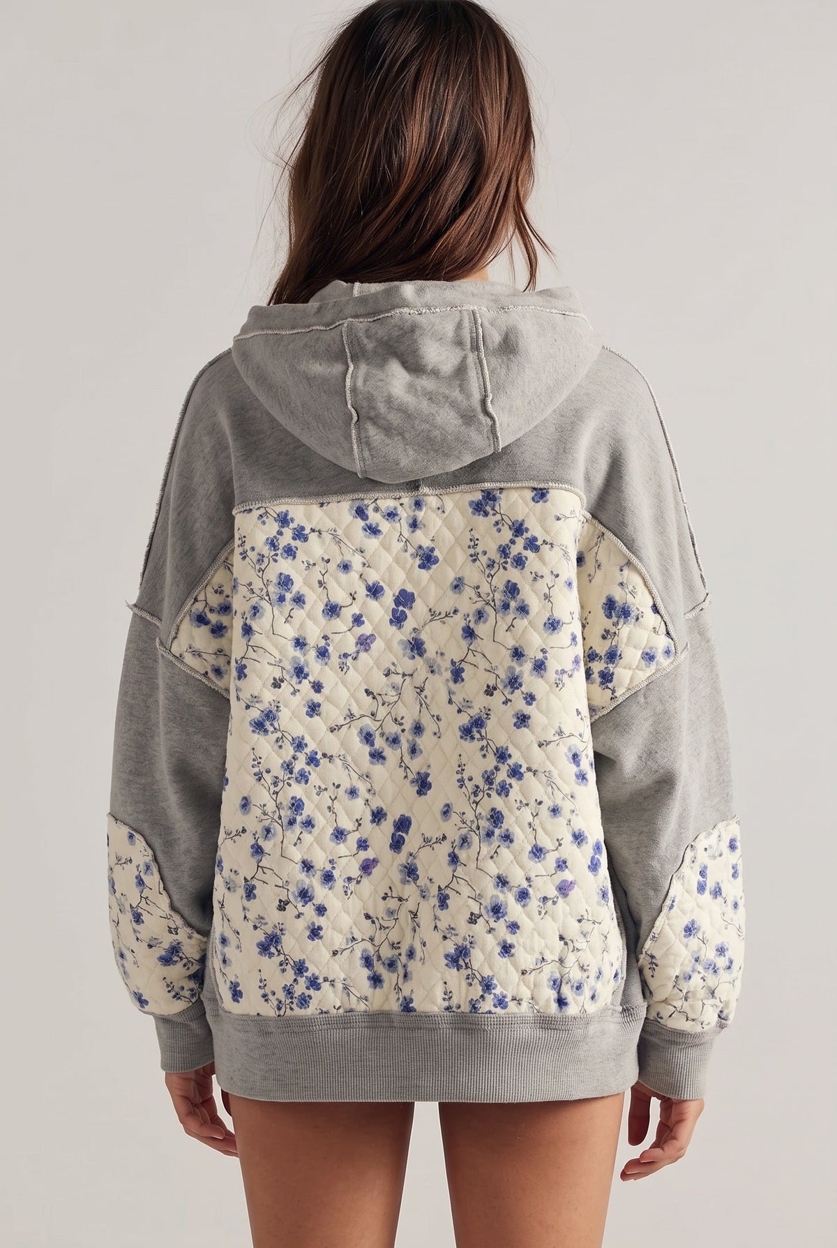 Women's Hoodie | Embroidered Panel Pullover