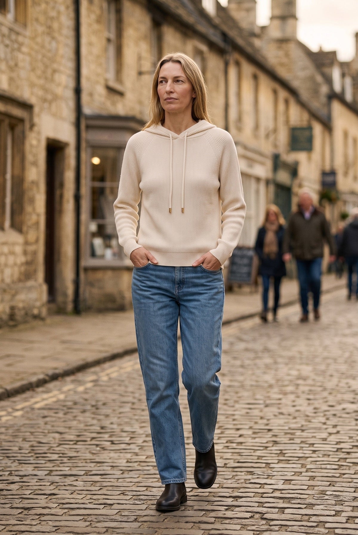 Women's Hoodie | Relaxed Ribbed Pullover